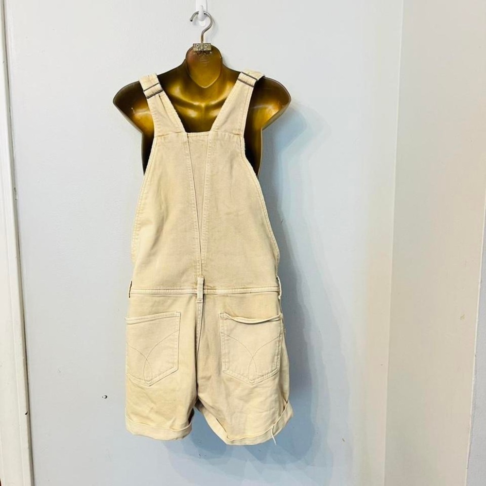 Vintage Calvin Klein Jeans cream denim short overalls - Picture 4 of 6